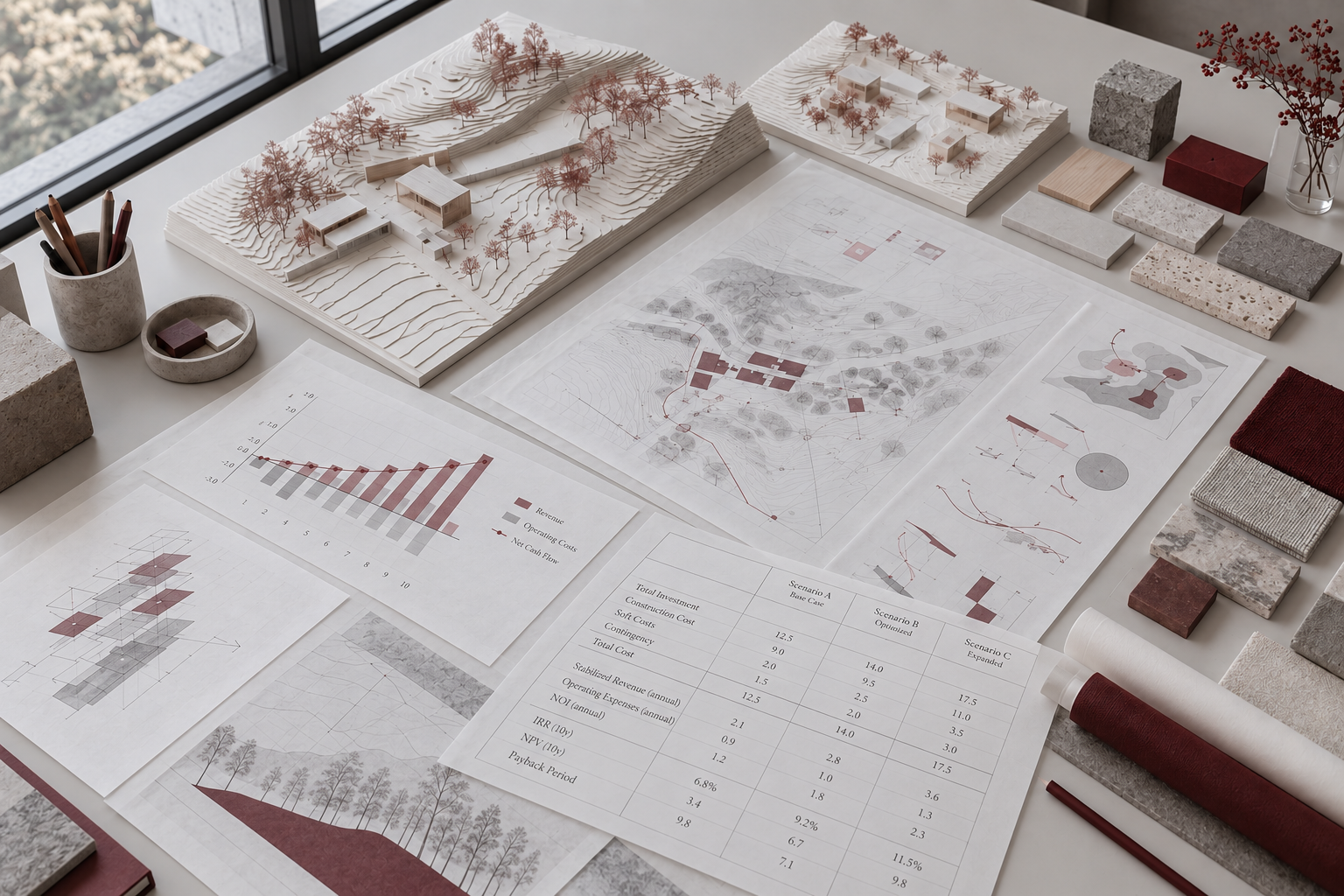 Investigación y formulación: modelos arquitectónicos, diagramas y tablas de viabilidad financiera